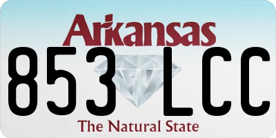 AR license plate 853LCC