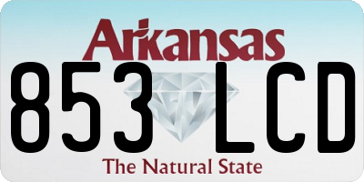 AR license plate 853LCD