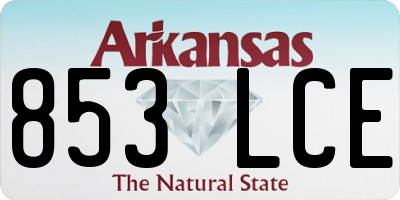 AR license plate 853LCE
