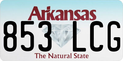 AR license plate 853LCG