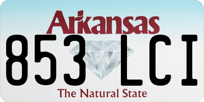 AR license plate 853LCI