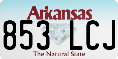 AR license plate 853LCJ