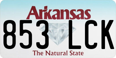 AR license plate 853LCK