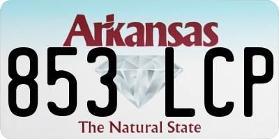 AR license plate 853LCP