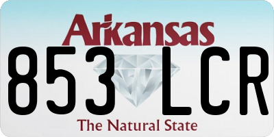 AR license plate 853LCR