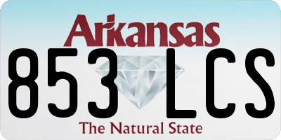AR license plate 853LCS