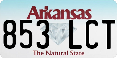 AR license plate 853LCT