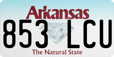 AR license plate 853LCU