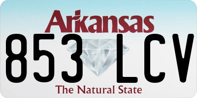 AR license plate 853LCV