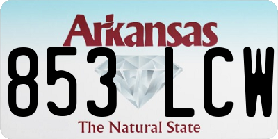 AR license plate 853LCW