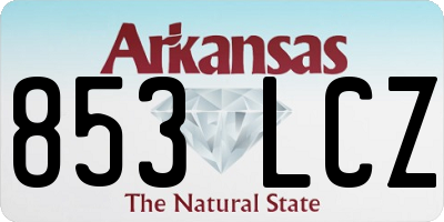 AR license plate 853LCZ