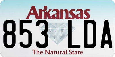 AR license plate 853LDA