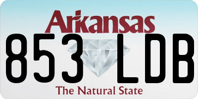 AR license plate 853LDB