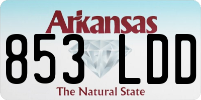 AR license plate 853LDD
