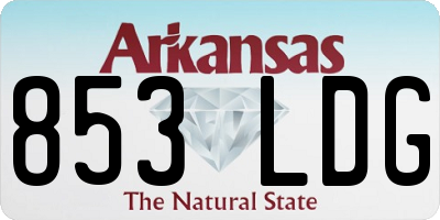 AR license plate 853LDG