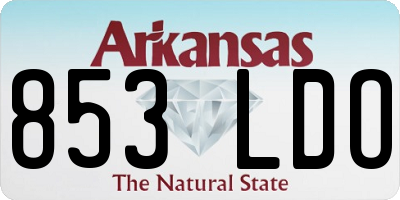 AR license plate 853LDO