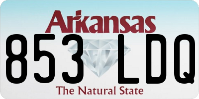 AR license plate 853LDQ