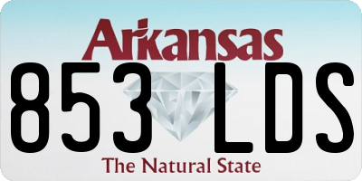 AR license plate 853LDS