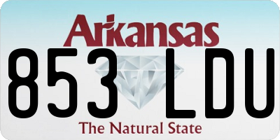 AR license plate 853LDU