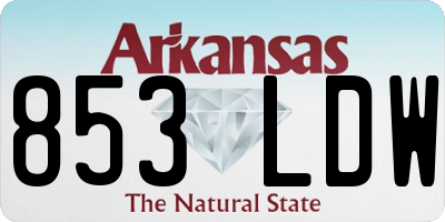 AR license plate 853LDW