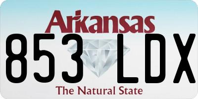 AR license plate 853LDX