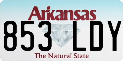 AR license plate 853LDY
