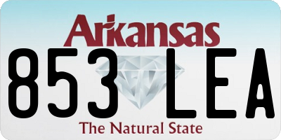 AR license plate 853LEA