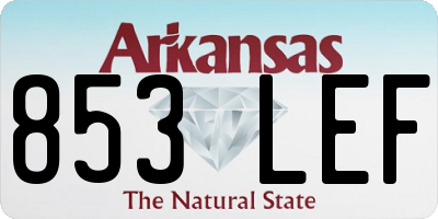 AR license plate 853LEF