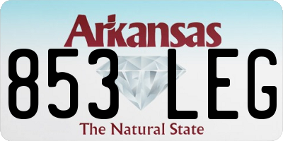 AR license plate 853LEG