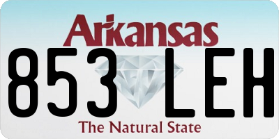 AR license plate 853LEH