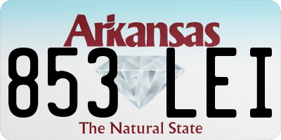 AR license plate 853LEI