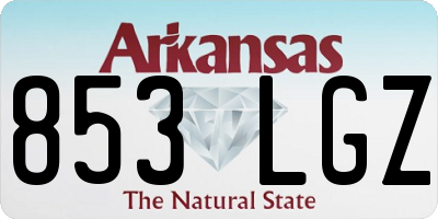 AR license plate 853LGZ