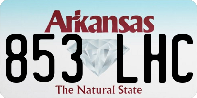 AR license plate 853LHC