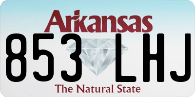 AR license plate 853LHJ