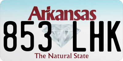 AR license plate 853LHK