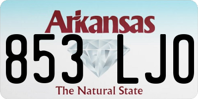AR license plate 853LJO