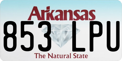 AR license plate 853LPU