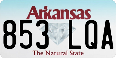 AR license plate 853LQA