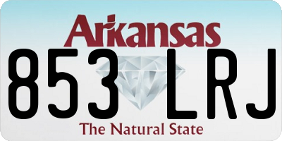 AR license plate 853LRJ