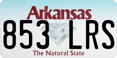 AR license plate 853LRS