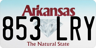 AR license plate 853LRY
