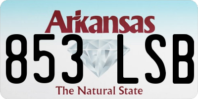 AR license plate 853LSB