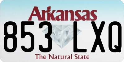 AR license plate 853LXQ