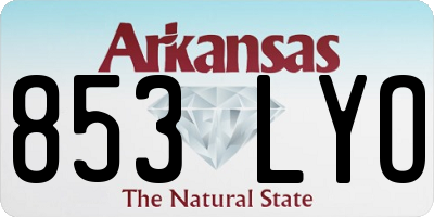 AR license plate 853LYO