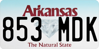 AR license plate 853MDK