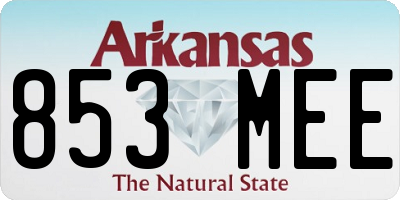 AR license plate 853MEE