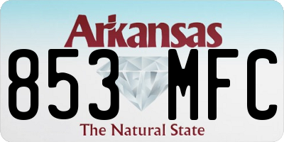 AR license plate 853MFC