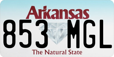 AR license plate 853MGL