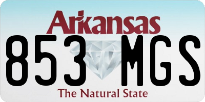 AR license plate 853MGS