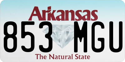 AR license plate 853MGU